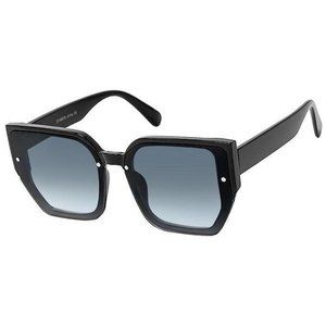 Throw Me in the Ocean  Acrylic Square Sunglasses Black Frame Black Lens